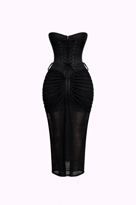 Obsidian Siren Corset Gown Set