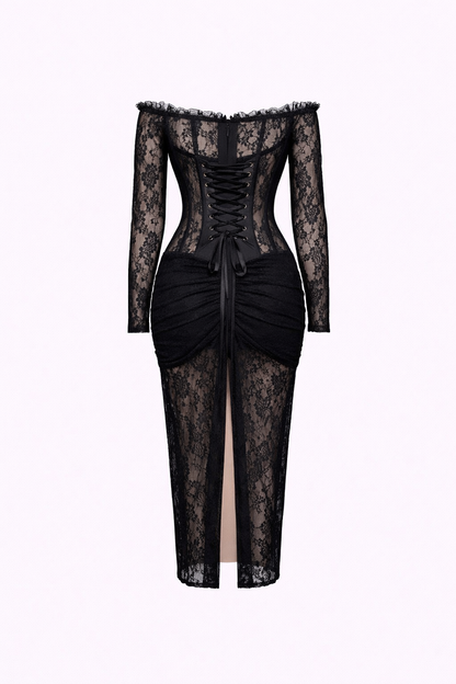 Eclipse Lace Corset Gown Set